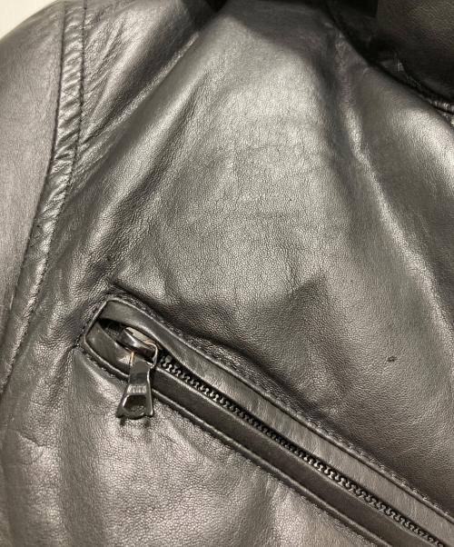 ISAMU KATAYAMA BACKLASH（イサムカタヤマ・バックラッシュ）ISAMU KATAYAMA BACKLASH (イサムカタヤマ・バックラッシュ) カンガルーレザーダウンダウンジャケット ブラック サイズ:Sの古着・服飾アイテム