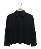COMME des GARCONS HOMMEコムデギャルソン オム）の古着「スリーブ切替ニットポロシャツ」｜ブラック