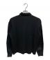 COMME des GARCONS HOMME (コムデギャルソン オム) スリーブ切替ニットポロシャツ ブラック サイズ:S：14000円