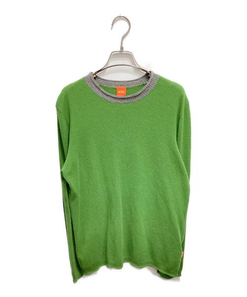 BOSS（ボス）BOSS (ボス) ヴァージンウールニット グリーン サイズ:Ⅿの古着・服飾アイテム