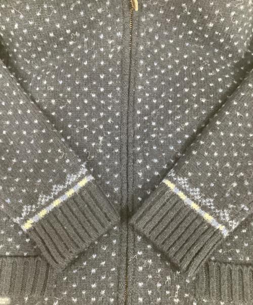 Mademoiselle NON NON（マドモアゼルノンノン）Mademoiselle NON NON (マドモアゼルノンノン) ライナーダウン付きニットジャケット ネイビー サイズ:表記なしの古着・服飾アイテム