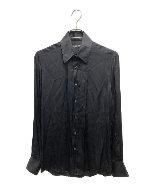 DOLCE & GABBANA（ドルチェ＆ガッバーナ）DOLCE & GABBANA (ドルチェ＆ガッバーナ) シルクシャツ ブラック サイズ:38の古着・服飾アイテム