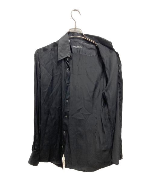 DOLCE & GABBANA（ドルチェ＆ガッバーナ）DOLCE & GABBANA (ドルチェ＆ガッバーナ) シルクシャツ ブラック サイズ:38の古着・服飾アイテム