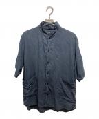 nestrobe confectネストローブ コンフェクト）の古着「プルオーバーリネンシャツ」｜ネイビー