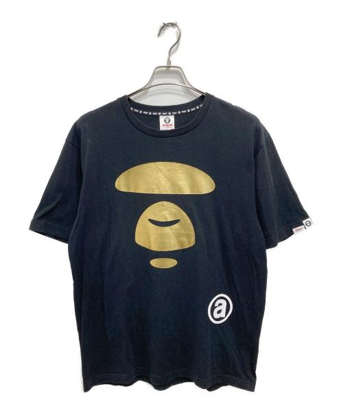 Aape BY A BATHING APE（エーエイプ バイ アベイシングエイプ）Aape BY A BATHING APE (エーエイプ バイ アベイシングエイプ) プリントTシャツ ブラック サイズ:XLの古着・服飾アイテム