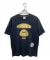 Aape BY A BATHING APE（エーエイプ バイ アベイシングエイプ）の古着「プリントTシャツ」｜ブラック
