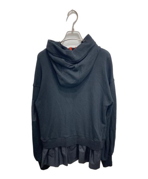 ayumi.mitsukane（アユミミツカネ）ayumi.mitsukane (アユミミツカネ) 裾ボリュームフーディー ブラック サイズ:38の古着・服飾アイテム