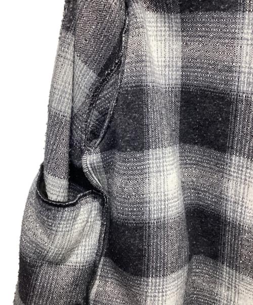 stussy（ステューシー）stussy (ステューシー) Zip Sherpa Shadow Plaid Shirt ネイビー サイズ:Sの古着・服飾アイテム