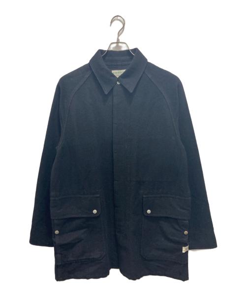 SASSAFRAS（ササフラス）SASSAFRAS (ササフラス) ウールコート ブラック サイズ:Lの古着・服飾アイテム