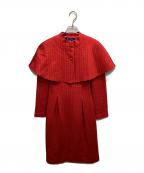M'S GRACYエムズグレイシー）の古着「ケープ付きワンピース」｜レッド