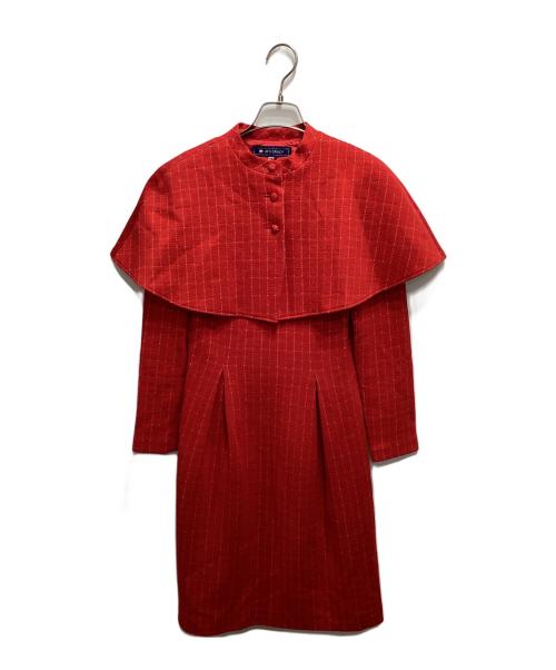 M'S GRACY（エムズグレイシー）M'S GRACY (エムズグレイシー) ケープ付きワンピース レッド サイズ:38の古着・服飾アイテム