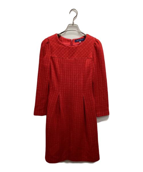 M'S GRACY（エムズグレイシー）M'S GRACY (エムズグレイシー) ケープ付きワンピース レッド サイズ:38の古着・服飾アイテム