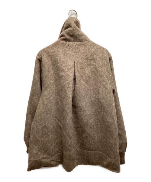 Alumu.（アルム）Alumu. (アルム) シャギースタンドカラーミドルコート ブラウン サイズ:Freeの古着・服飾アイテム