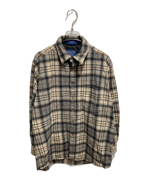 PENDLETON（ペンドルトン）PENDLETON (ペンドルトン) 90s 裏キルティングネルシャツ カーキ サイズ:Ⅼの古着・服飾アイテム