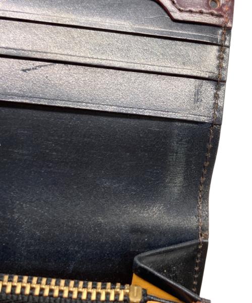 GANZO（ガンゾ）GANZO (ガンゾ) パンチングコードバンロングウォレット ブラウンの古着・服飾アイテム