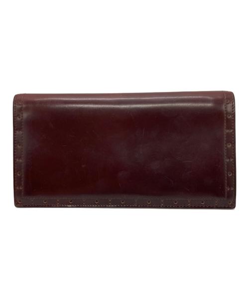 GANZO（ガンゾ）GANZO (ガンゾ) パンチングコードバンロングウォレット ブラウンの古着・服飾アイテム