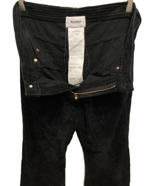 doublet（ダブレット）doublet (ダブレット) PATCHWORK CORDUROY PANTS ブラック サイズ:SMALLの古着・服飾アイテム