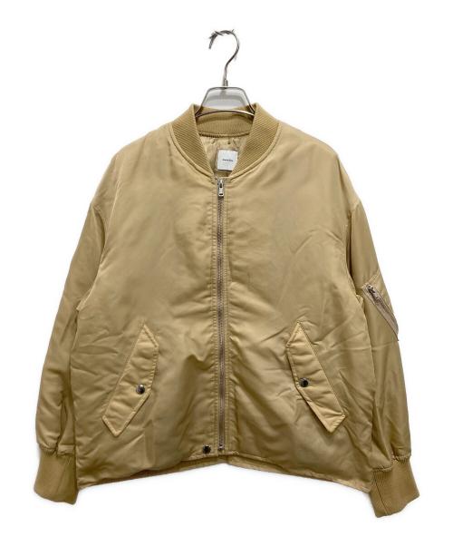 Spick and Span（スピックアンドスパン）Spick and Span (スピックアンドスパン) ナイロンツイルMA-1ジャケット ベージュ サイズ:38の古着・服飾アイテム