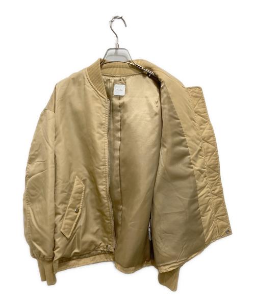 Spick and Span（スピックアンドスパン）Spick and Span (スピックアンドスパン) ナイロンツイルMA-1ジャケット ベージュ サイズ:38の古着・服飾アイテム