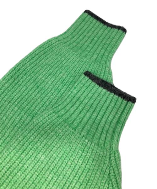 MAISON SPECIAL（メゾンスペシャル）MAISON SPECIAL (メゾンスペシャル) Double Color Layered Knit Cardigan グリーン サイズ:FREE 未使用品の古着・服飾アイテム