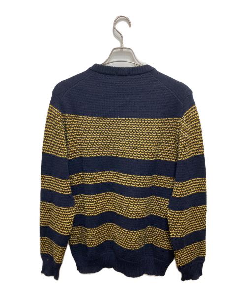 Drumohr（ドルモア）Drumohr (ドルモア) ボーダークルーネックニット ネイビー サイズ:FREEの古着・服飾アイテム