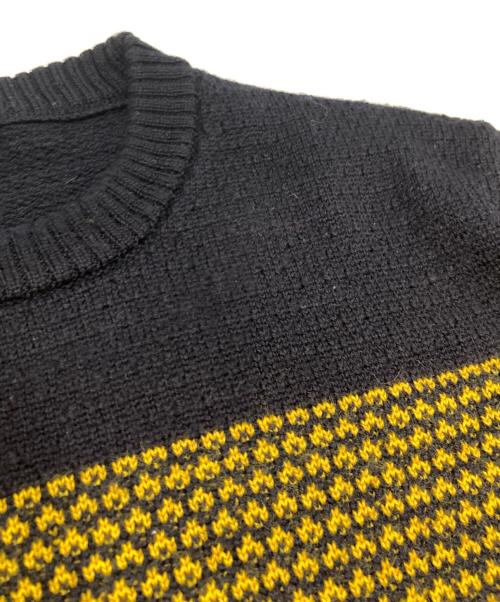 Drumohr（ドルモア）Drumohr (ドルモア) ボーダークルーネックニット ネイビー サイズ:FREEの古着・服飾アイテム