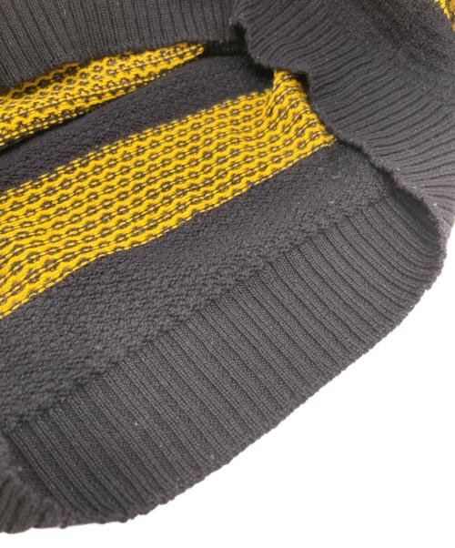 Drumohr（ドルモア）Drumohr (ドルモア) ボーダークルーネックニット ネイビー サイズ:FREEの古着・服飾アイテム