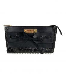 PORTER×united bamboo（ポーター×ユナイテッドバンブー）の古着「ショルダーバッグ／アクセサリーポーチ」｜ブラック