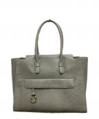 TOFF&LOADSTONEトフアンドロードストーン）の古着「レディライトトート／リザードトートバッグ」｜グレー