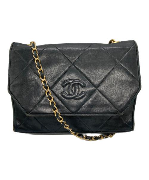 CHANEL（シャネル）CHANEL (シャネル) ココマークダイヤステッチチェーンショルダーバッグ ブラックの古着・服飾アイテム