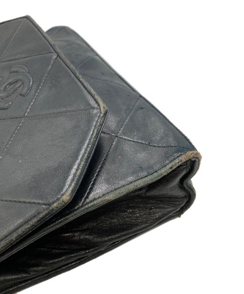 CHANEL（シャネル）CHANEL (シャネル) ココマークダイヤステッチチェーンショルダーバッグ ブラックの古着・服飾アイテム