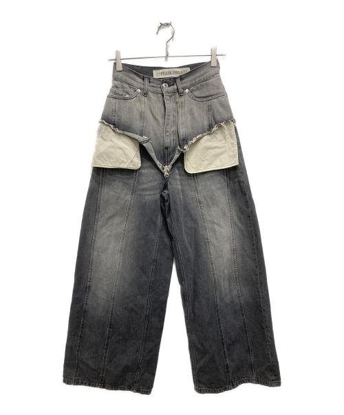 PRANK PROJECT（プランクプロジェクト）PRANK PROJECT (プランクプロジェクト) ショーツレイヤードデニムパンツ ブラック サイズ:36の古着・服飾アイテム