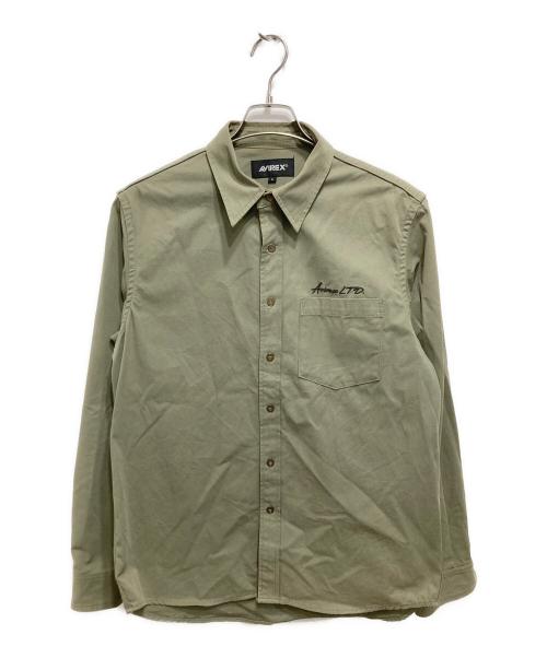 AVIREX（アヴィレックス）AVIREX (アヴィレックス) クラッシー シャシー シャツ カーキ サイズ:Lの古着・服飾アイテム