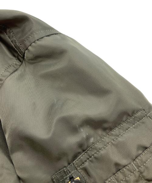 ALPHA（アルファ）ALPHA (アルファ) MA-1 タイト バックエンブレム カーキ サイズ:Lの古着・服飾アイテム