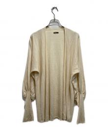 BOTTEGA VENETA（ボッテガベネタ）の古着「リネンシルクブレンドカーディガン」｜ベージュ