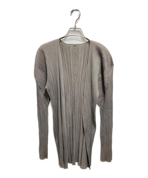 PLEATS PLEASE（プリーツプリーズ）PLEATS PLEASE (プリーツプリーズ) プリーツカーディガン グレー サイズ:４の古着・服飾アイテム