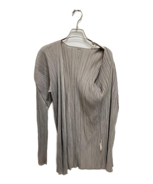 PLEATS PLEASE（プリーツプリーズ）PLEATS PLEASE (プリーツプリーズ) プリーツカーディガン グレー サイズ:４の古着・服飾アイテム