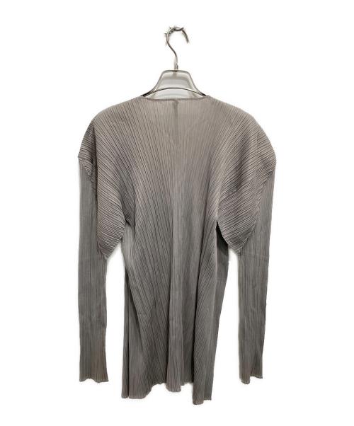 PLEATS PLEASE（プリーツプリーズ）PLEATS PLEASE (プリーツプリーズ) プリーツカーディガン グレー サイズ:４の古着・服飾アイテム