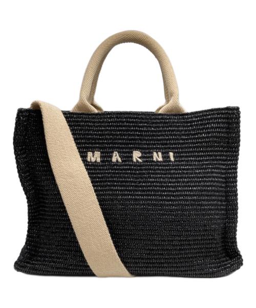MARNI（マルニ）MARNI (マルニ) ブラックショッピングバッグ ブラック×ベージュ サイズ:-の古着・服飾アイテム