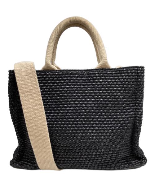 MARNI（マルニ）MARNI (マルニ) ブラックショッピングバッグ ブラック×ベージュ サイズ:-の古着・服飾アイテム