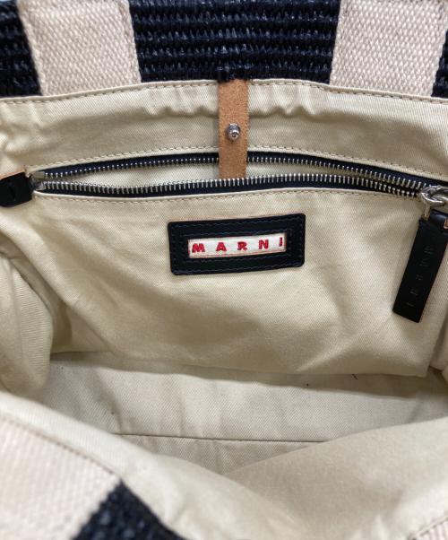 MARNI（マルニ）MARNI (マルニ) ブラックショッピングバッグ ブラック×ベージュ サイズ:-の古着・服飾アイテム