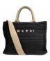 MARNI（マルニ）の古着「ブラックショッピングバッグ」｜ブラック×ベージュ