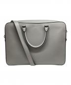 BURBERRY LONDON ENGLANDバーバリー ロンドン イングランド）の古着「グレイニーレザーブリーフケース」｜グレー