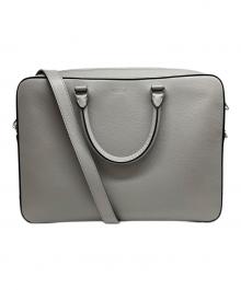 BURBERRY LONDON ENGLAND（バーバリー ロンドン イングランド）の古着「グレイニーレザーブリーフケース」｜グレー