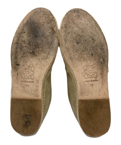 LOEWE（ロエベ）LOEWE (ロエベ) アナグラムスエードエスパドリーユ ベージュ サイズ:38の古着・服飾アイテム