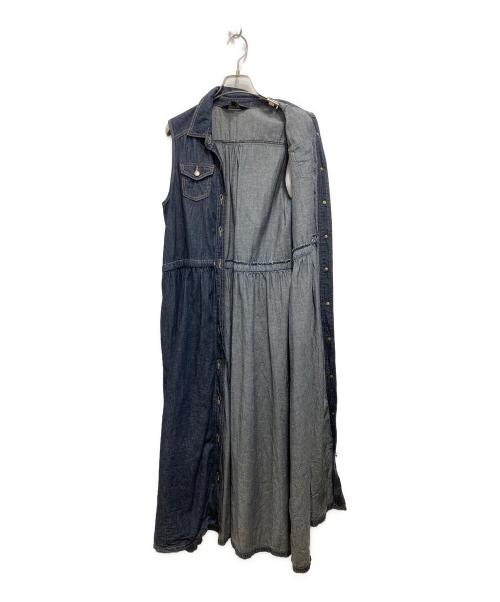 To b. by agnes b.（トゥービー バイ アニエスベー）To b. by agnes b. (トゥービー バイ アニエスベー) デニムシャツワンピース ネイビー サイズ:38の古着・服飾アイテム