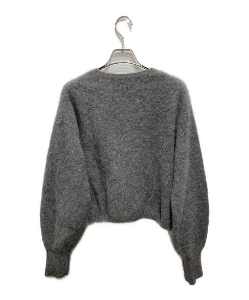 NOLLEY'S sophi（ノーリーズソフィー）NOLLEY'S sophi (ノーリーズソフィー) ヘアリーショート丈クルーネックプルオーバーニット グレー サイズ:Mの古着・服飾アイテム