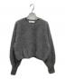 NOLLEY'S sophi（ノーリーズソフィー）の古着「ヘアリーショート丈クルーネックプルオーバーニット」｜グレー