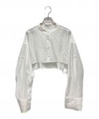 UN3D.アンスリード）の古着「クロップドボリュームスリーブシャツ」｜ホワイト