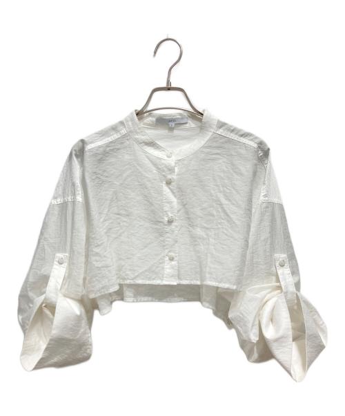 UN3D.（アンスリード）UN3D. (アンスリード) クロップドボリュームスリーブシャツ ホワイト サイズ:FREEの古着・服飾アイテム